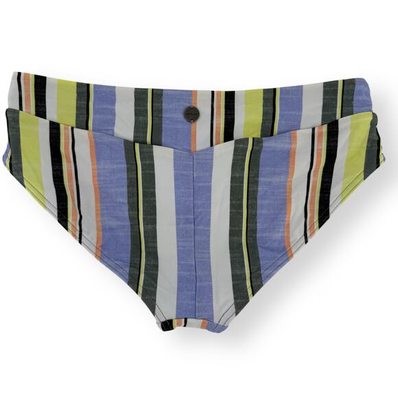 Prana Presolana Hipster Bikini Bottoms Sz XL Morning Glory Stripe Bathing Suit - Picture 2 of 7